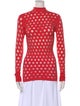 Maisie Wilen Polka Dot Print Turtleneck Top