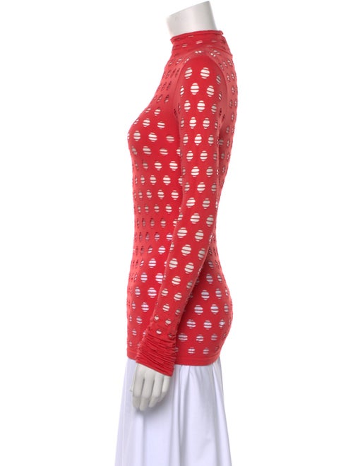 Maisie Wilen Polka Dot Print Turtleneck Top