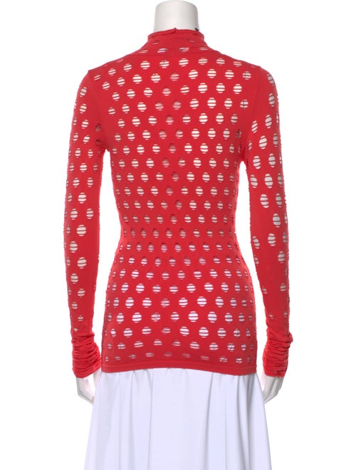 Maisie Wilen Polka Dot Print Turtleneck Top