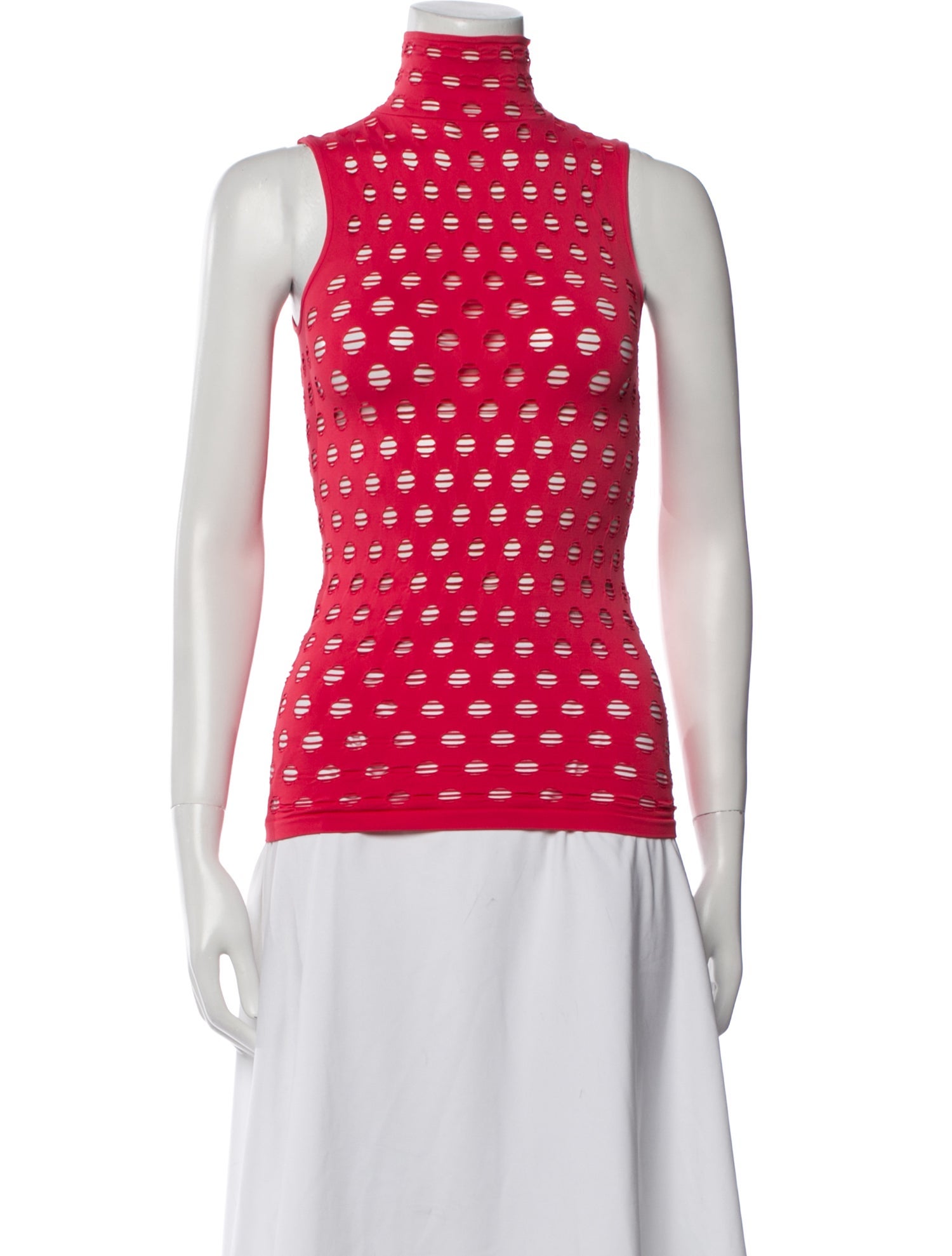 Maisie Wilen Nylon Polka Dot Print Top