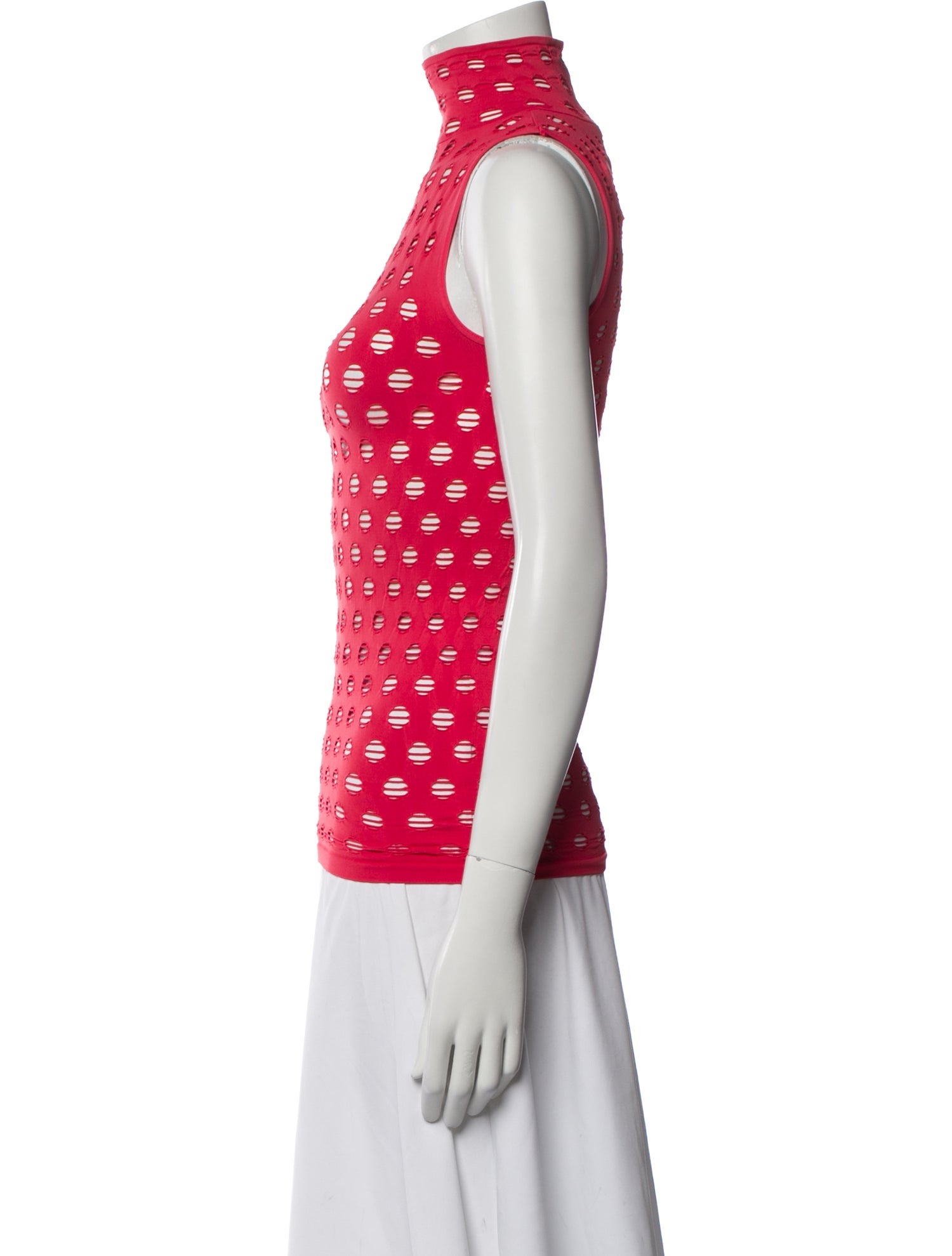 Maisie Wilen Nylon Polka Dot Print Top