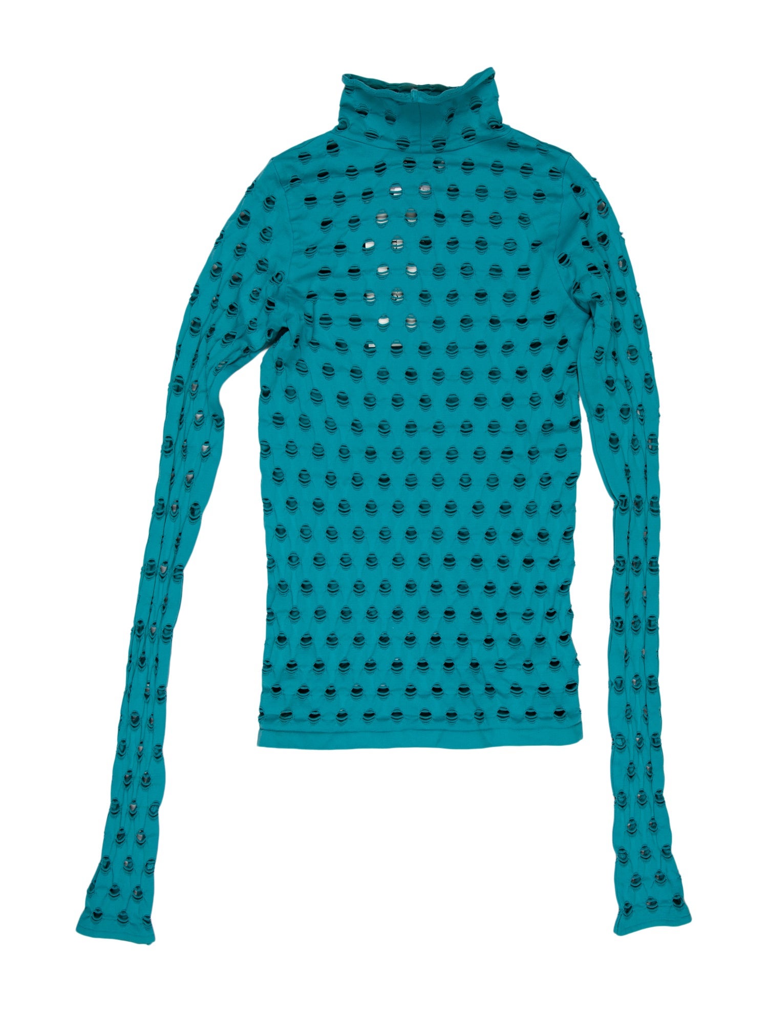 Maisie Wilen Nylon Polka Dot Print Sweater