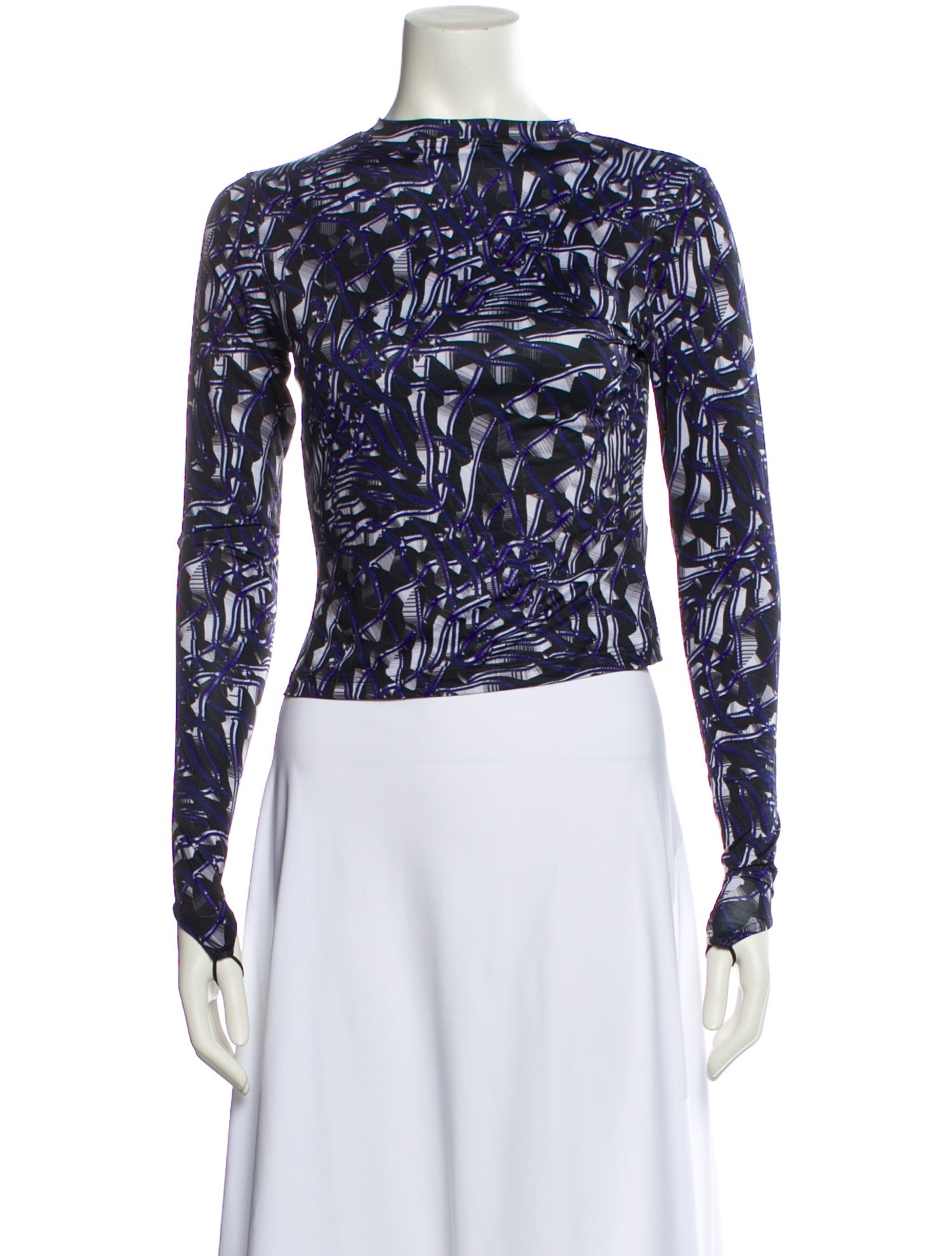 Maisie Wilen Lace Pattern Bateau Neckline Crop Top w/ Tags