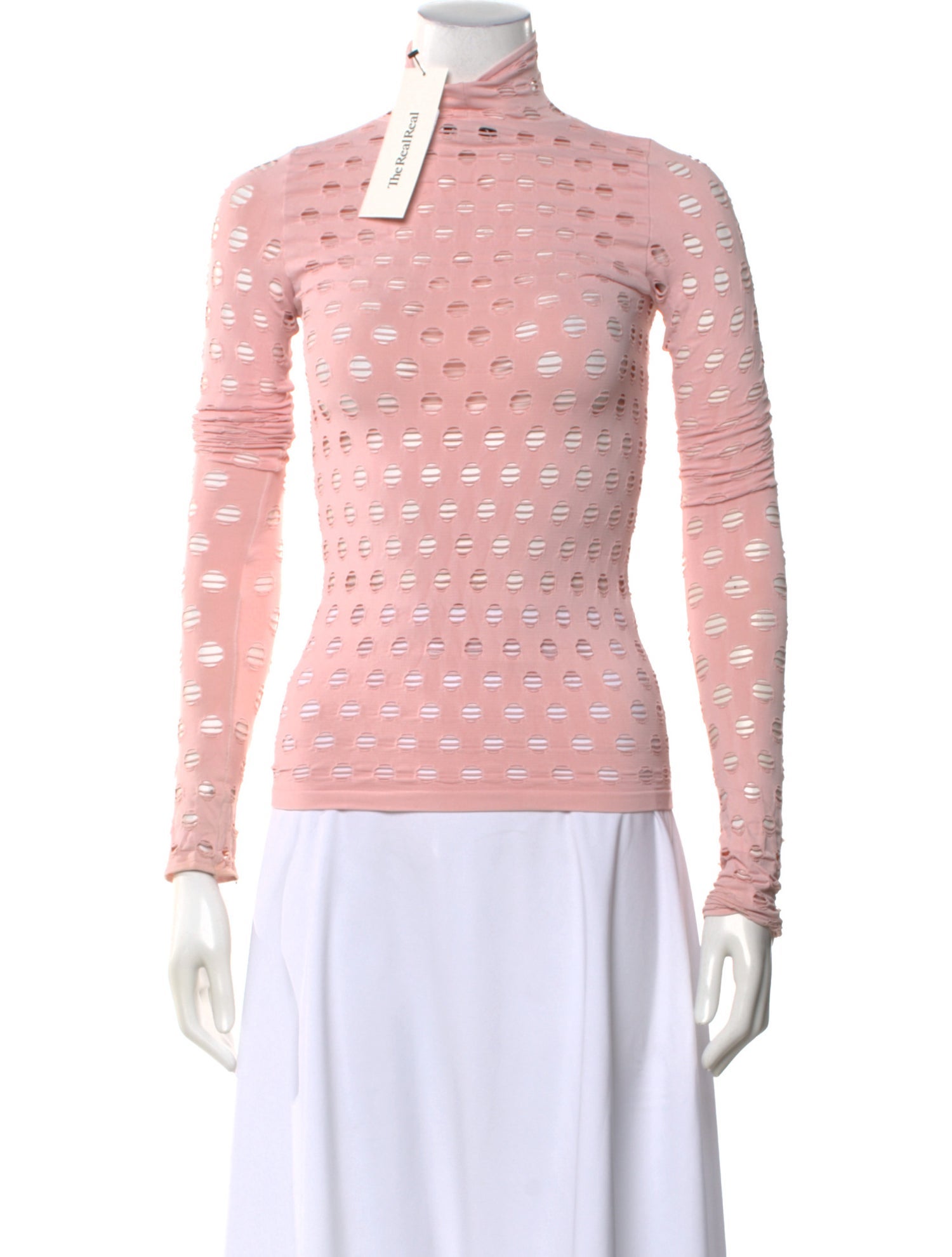 Maisie Wilen Nylon Turtleneck Top