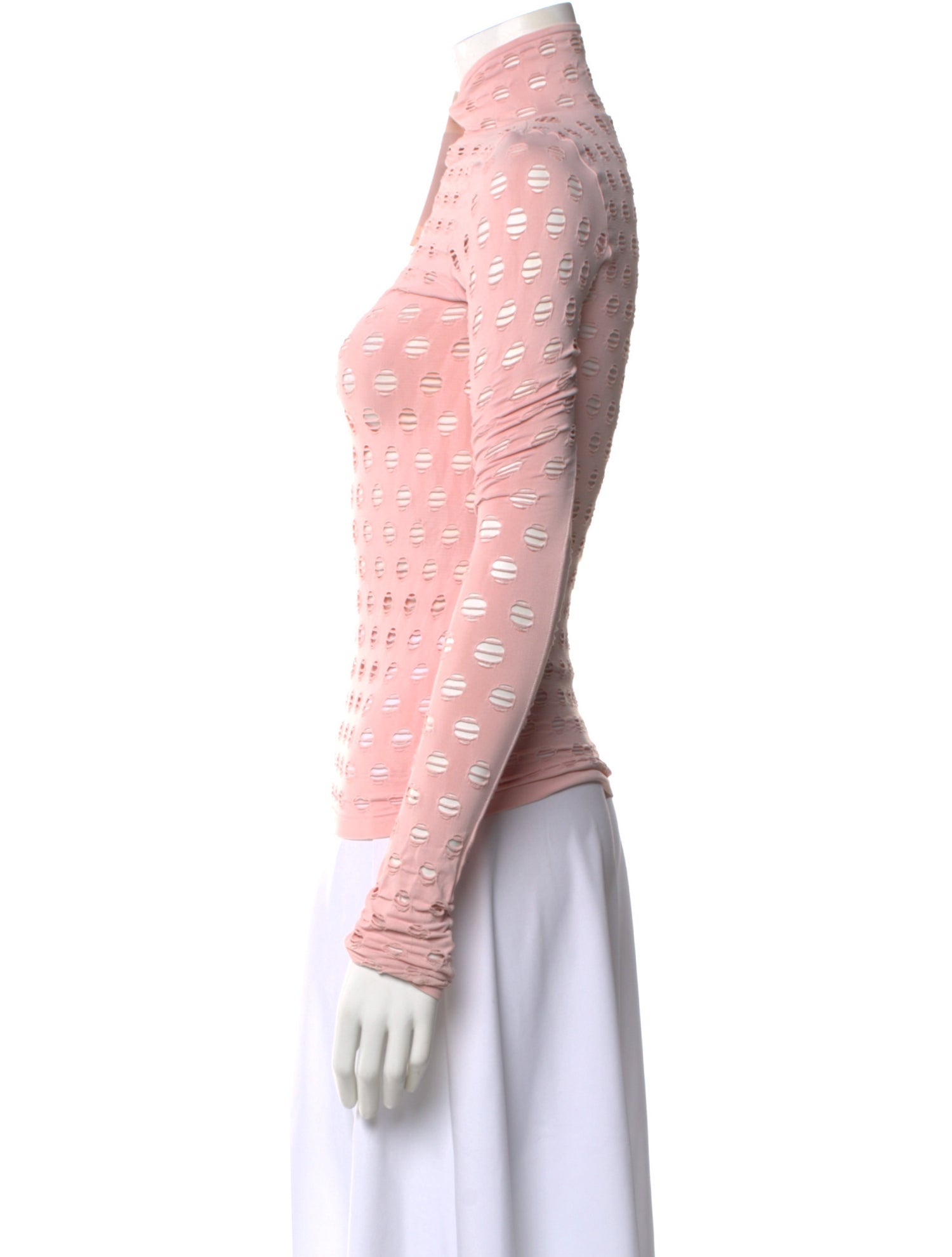Maisie Wilen Nylon Turtleneck Top