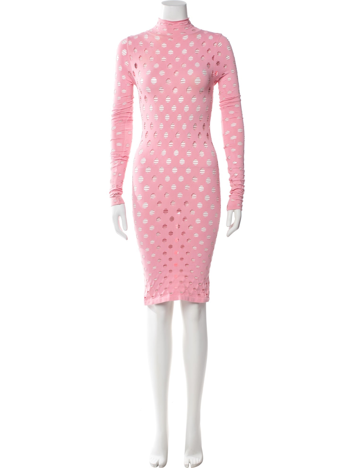 Maisie Wilen Polka Dot Print Knee-Length Dress