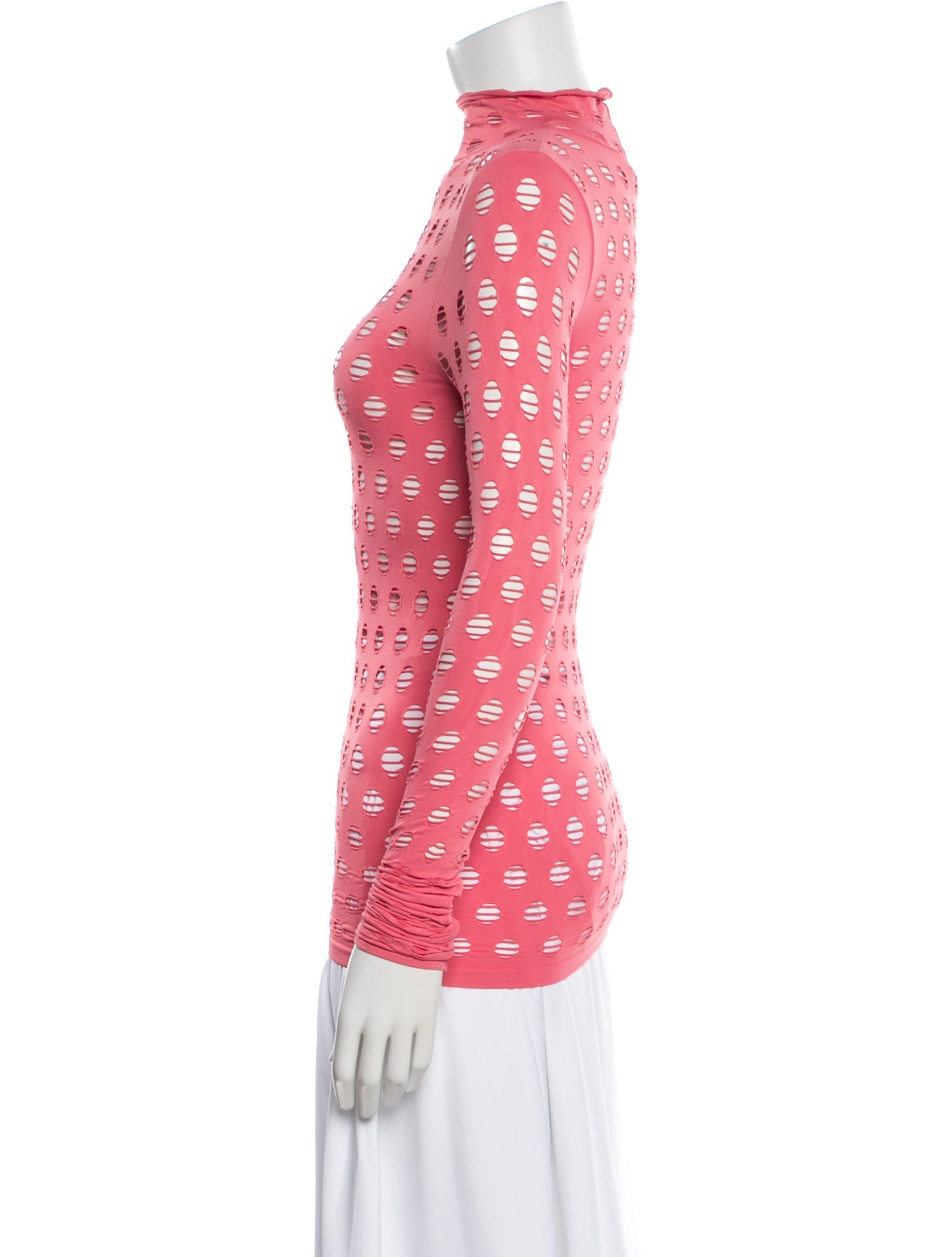 Maisie Wilen Graphic Print Mock Neck Top