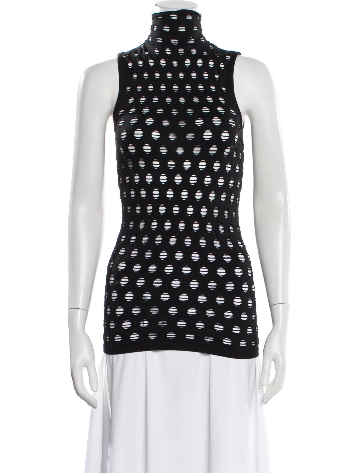 Maisie Wilen Graphic Print Mock Neck Top