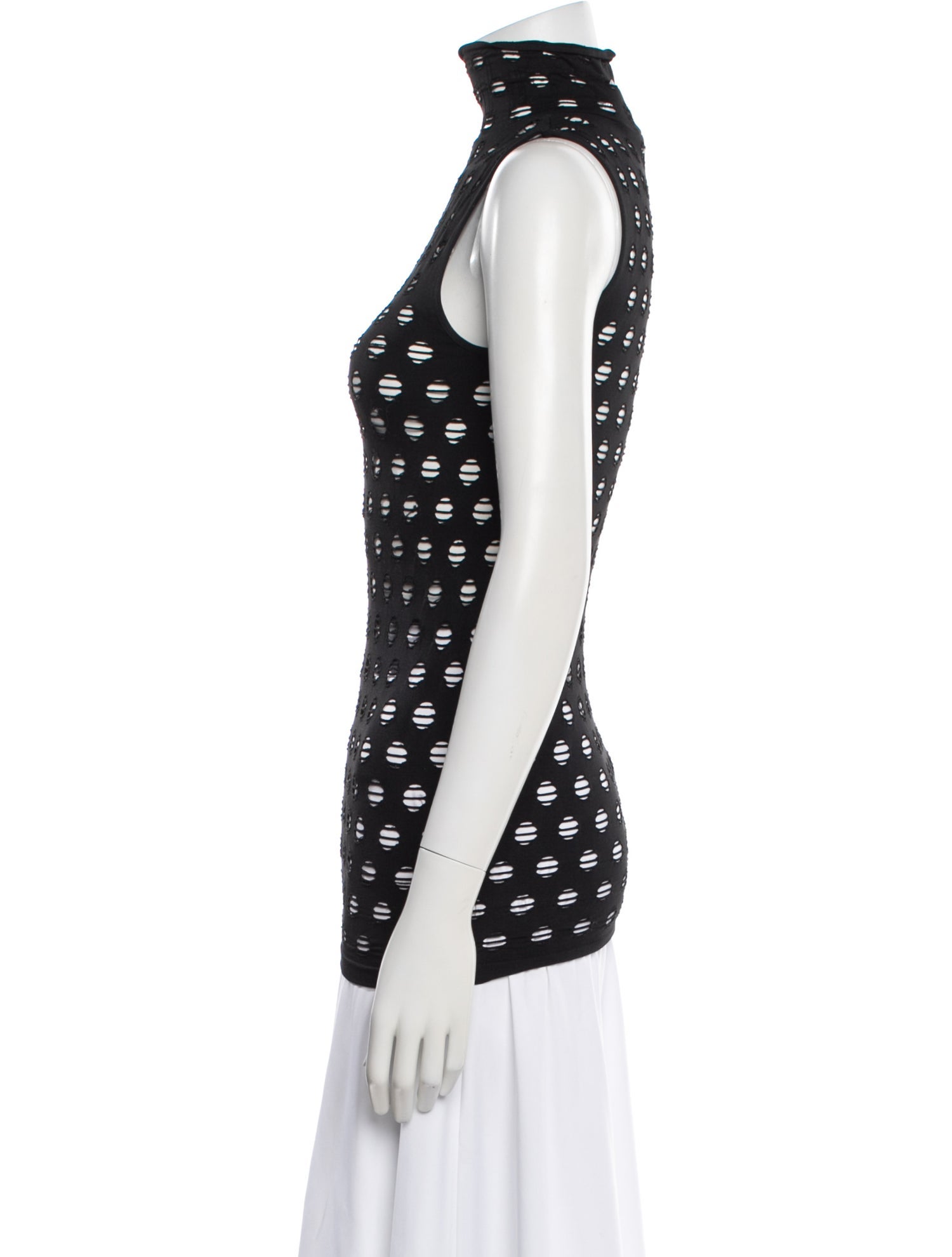 Maisie Wilen Graphic Print Mock Neck Top