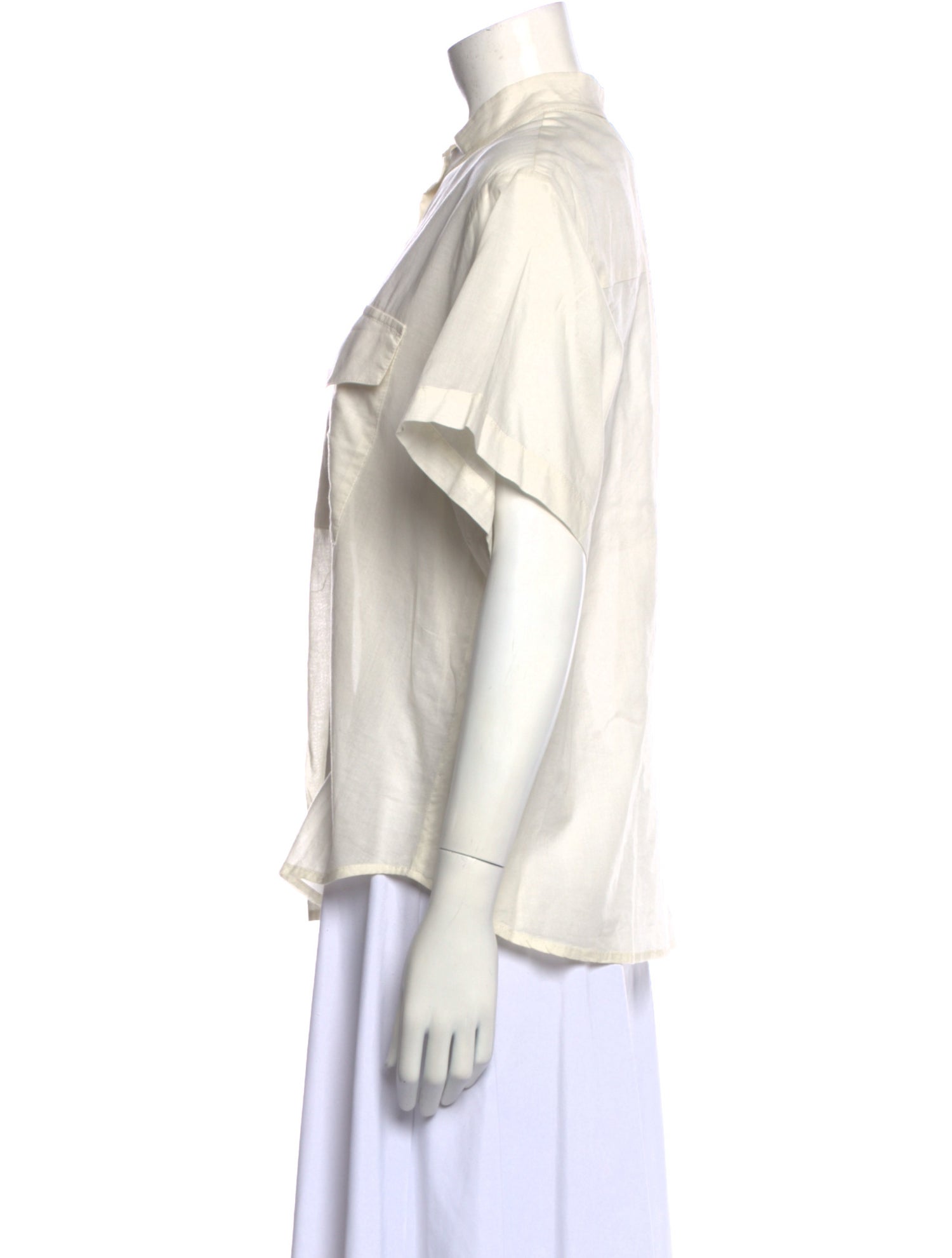 Matin Short Sleeve Button-Up Top