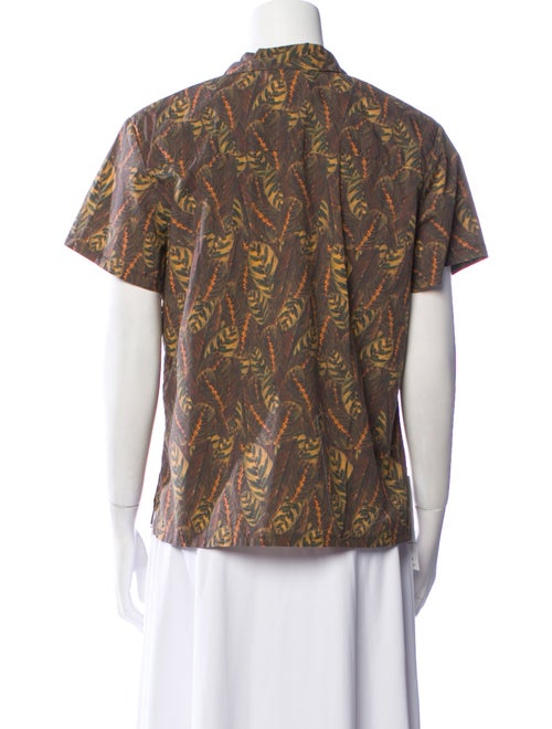 Matin Printed Short Sleeve Button-Up Top