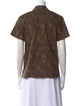 Matin Paisley Print Short Sleeve Button-Up Top