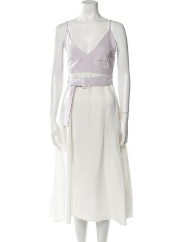 Matthew Bruch Dresses V-Neck Midi Length Dress ` | XL