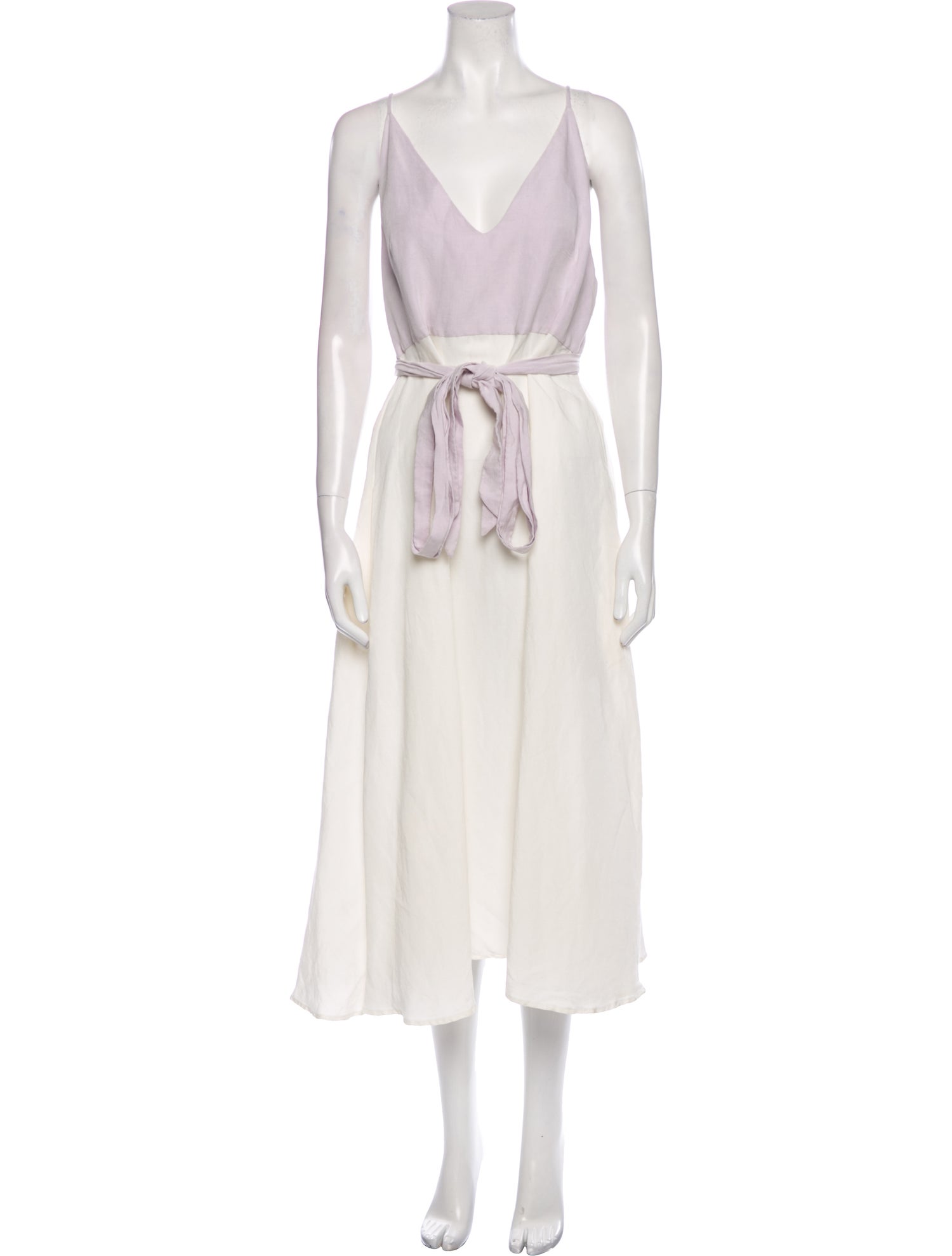 Matthew Bruch V-Neck Midi Length Dress