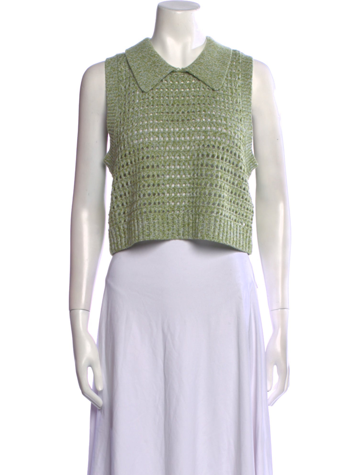 Matthew Bruch Nylon Sleeveless Crop Top