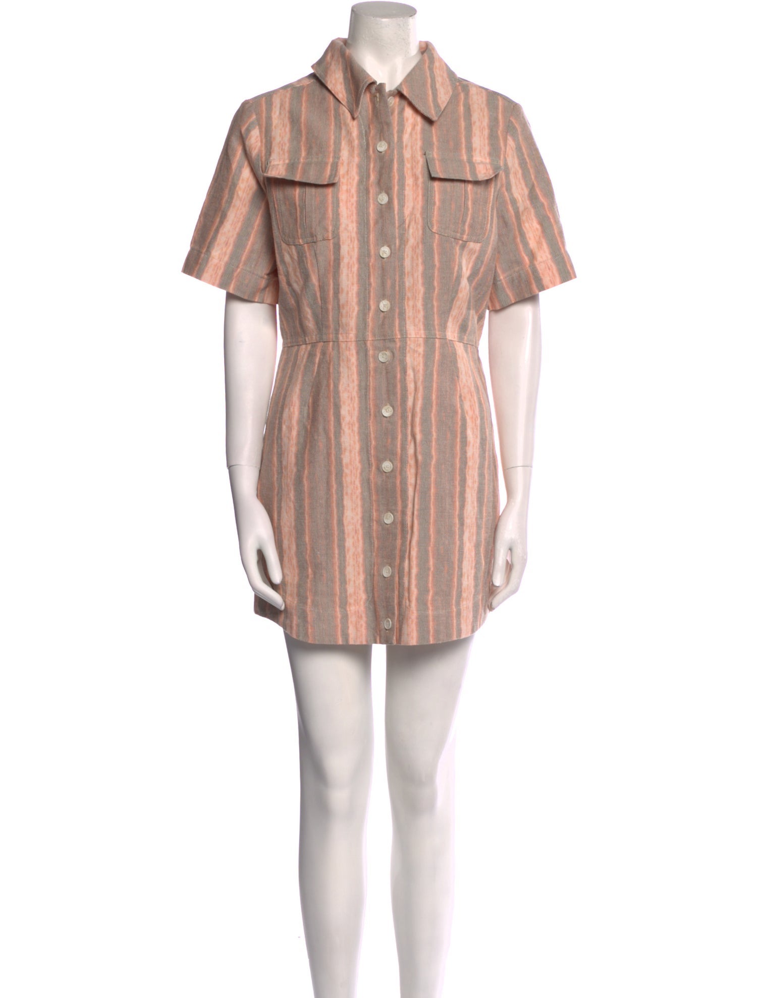 Matthew Bruch Striped Mini Dress