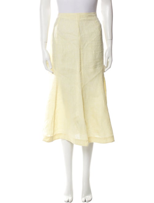 Matthew Bruch Wool Midi Length Skirt