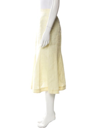 Matthew Bruch Wool Midi Length Skirt