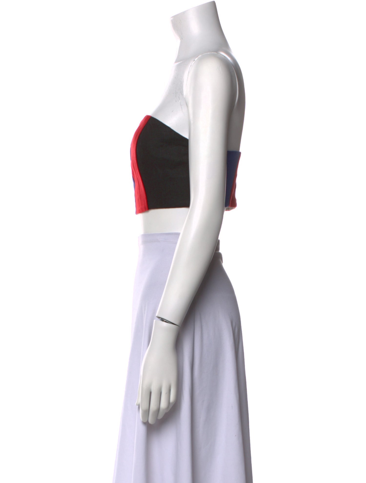 Matthew Bruch Linen Striped Crop Top