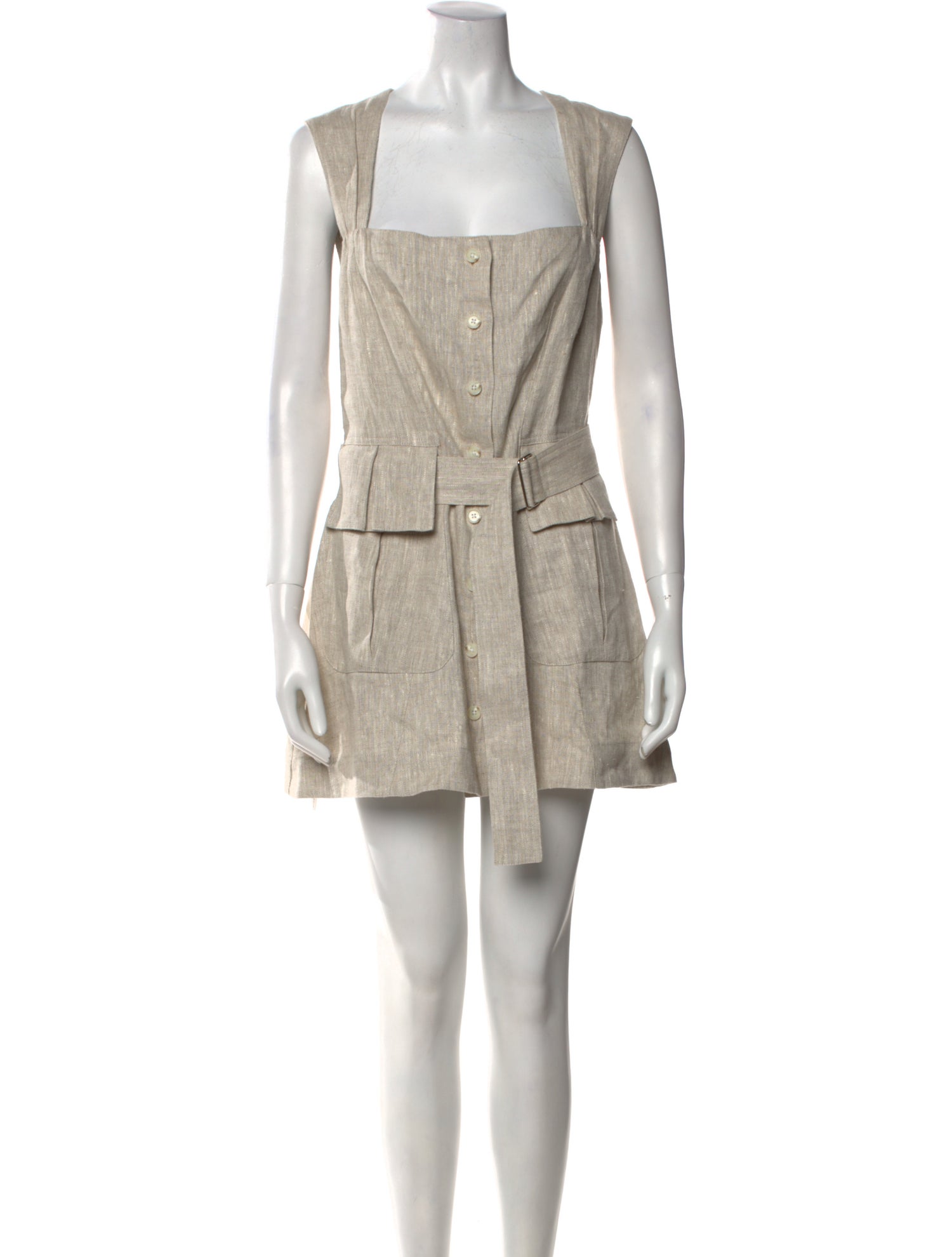 Matthew Bruch Linen Mini Dress