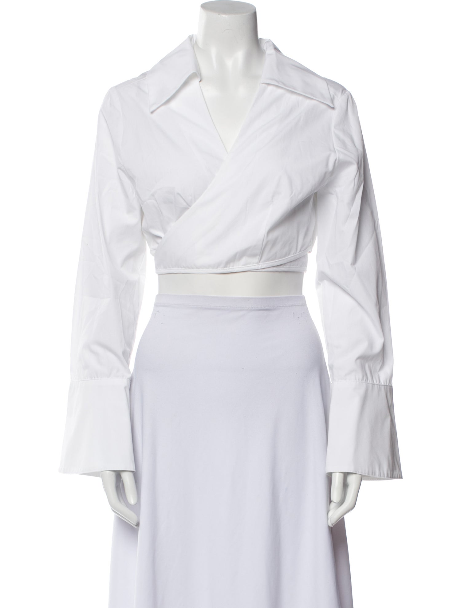 Matthew Bruch V-Neck Long Sleeve Crop Top w/ Tags