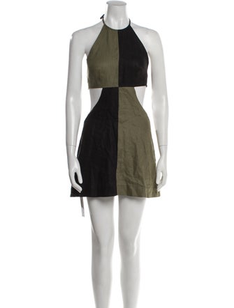 Matthew Bruch Linen Mini Dress