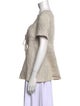 Matthew Bruch Linen Square Neckline Top