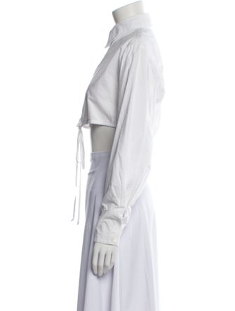 Matthew Bruch Long Sleeve Crop Top