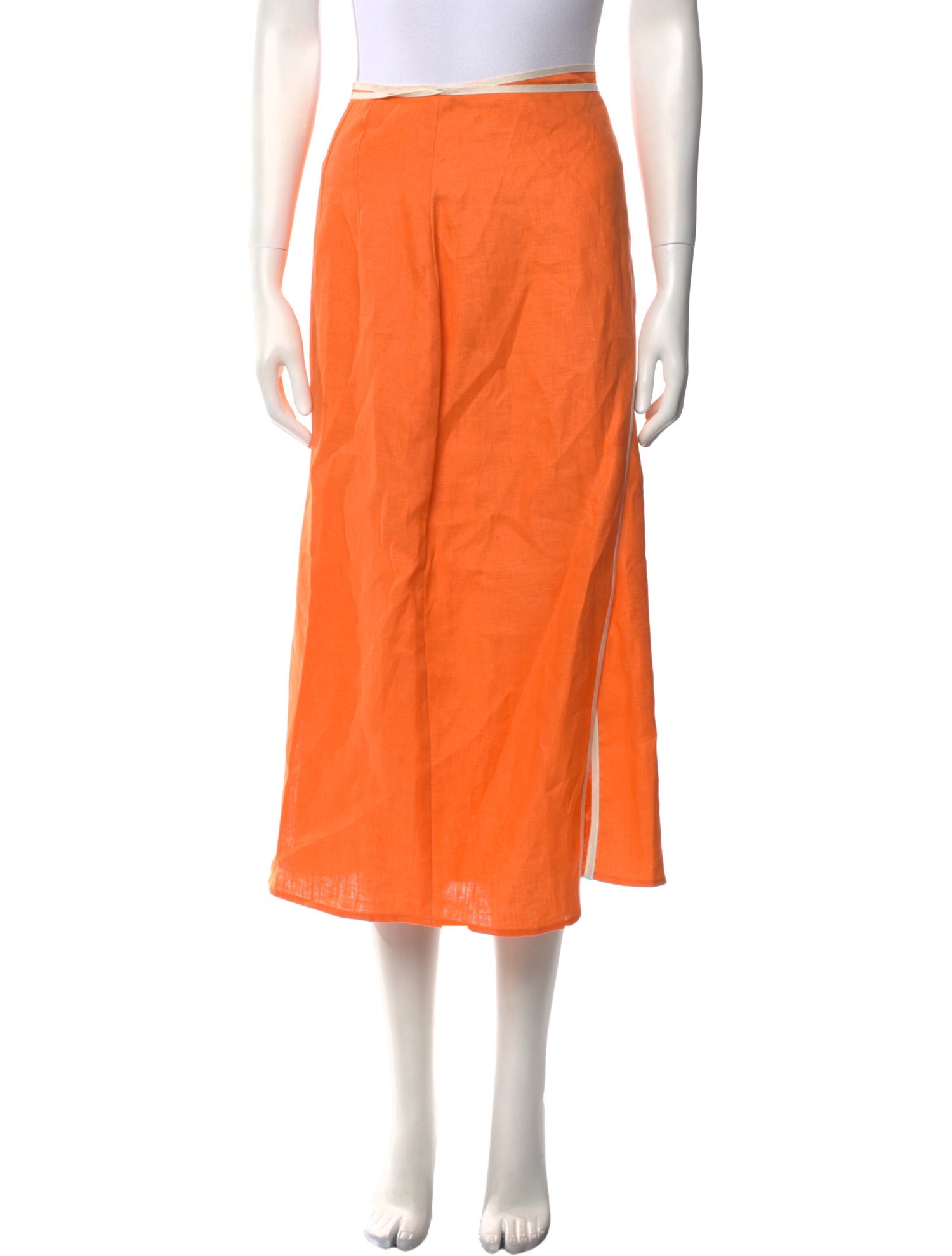 Matthew Bruch Linen Midi Length Skirt
