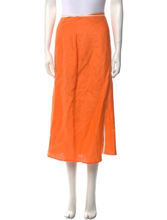 Matthew Bruch Linen Midi Length Skirt