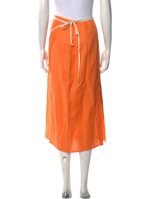 Matthew Bruch Linen Midi Length Skirt