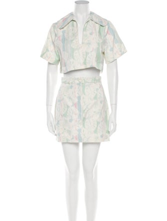 Matthew Bruch Printed Skirt Set