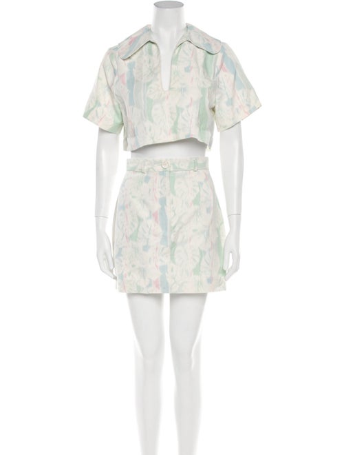 Matthew Bruch Printed Skirt Set