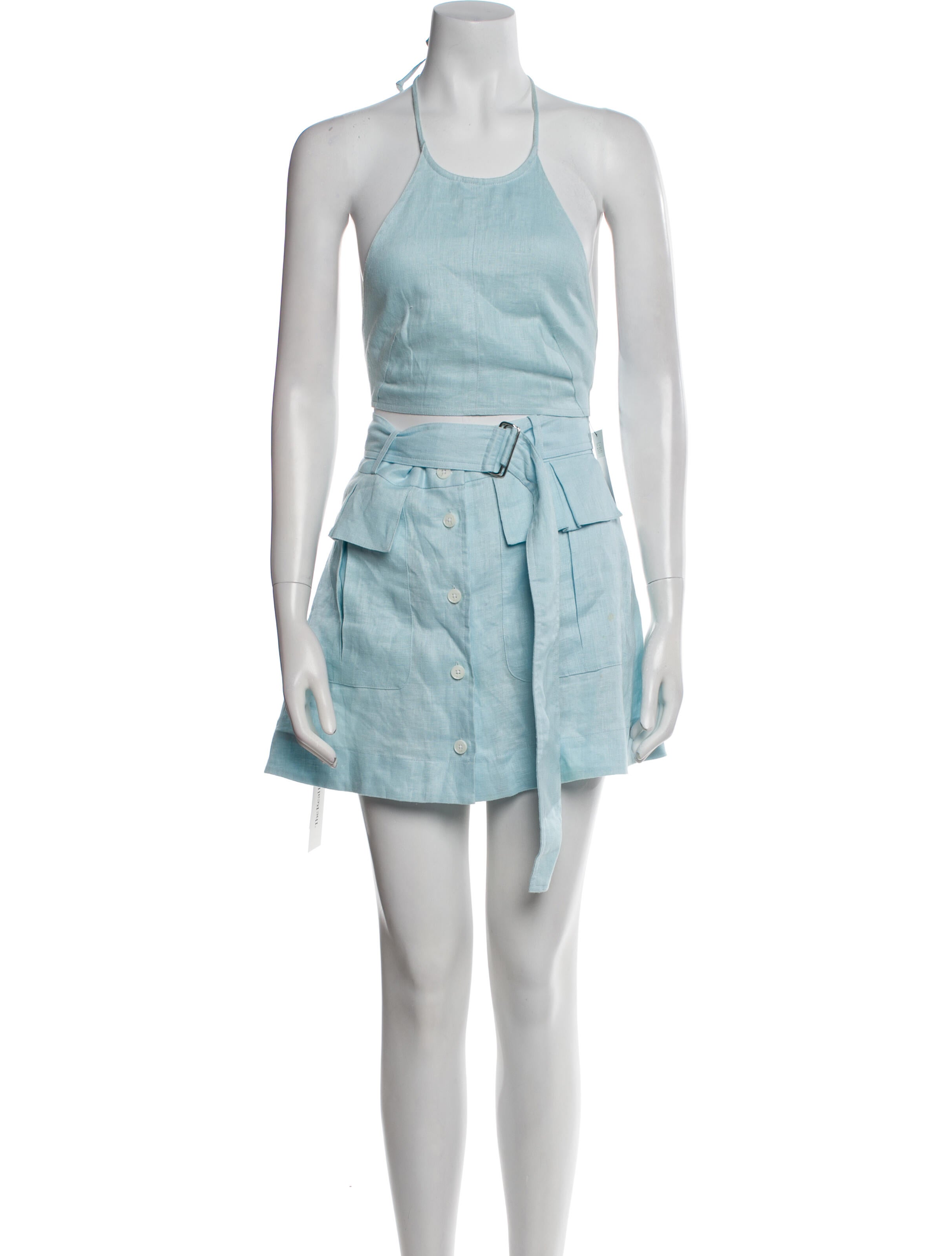 Matthew Bruch Linen Skirt Set