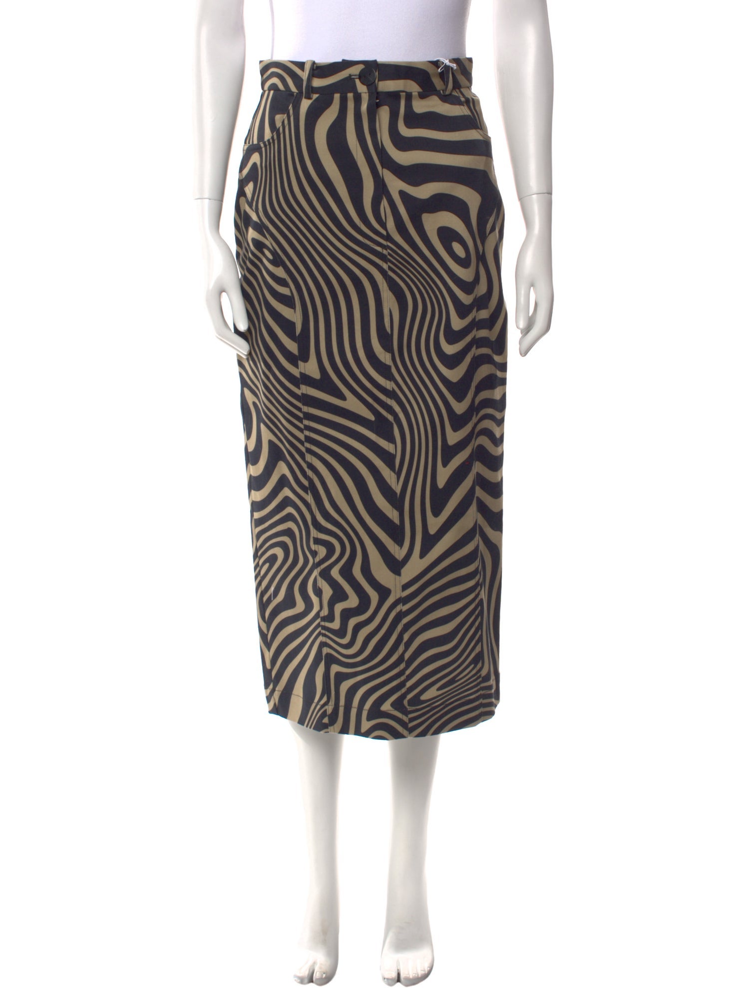 Matthew Bruch Animal Print Midi Length Skirt w/ Tags