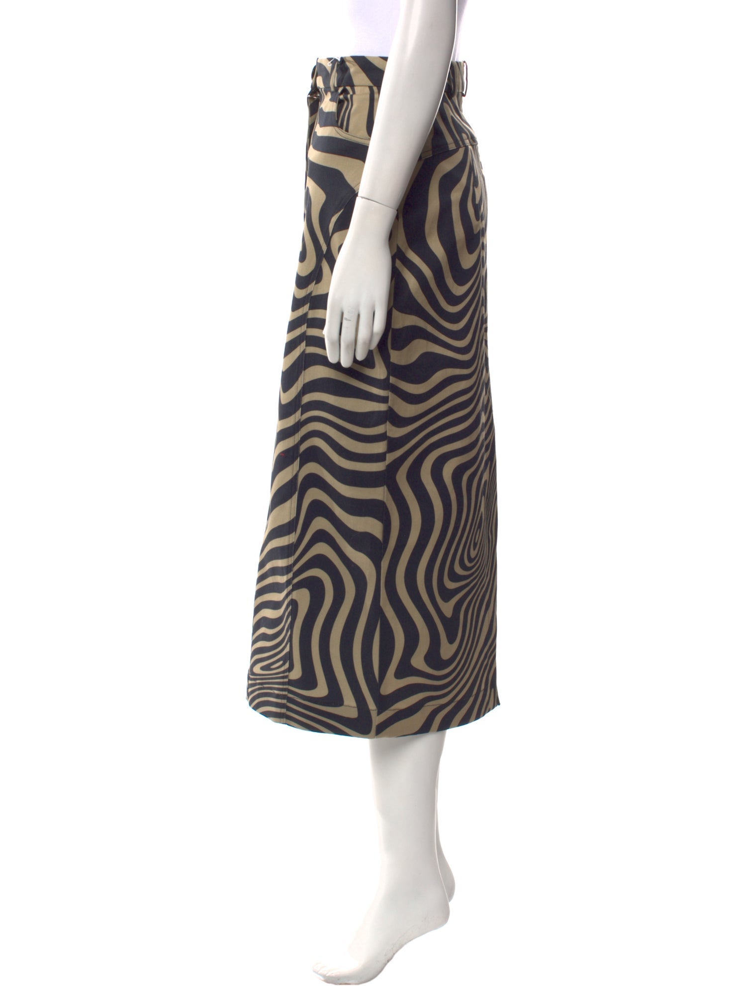 Matthew Bruch Animal Print Midi Length Skirt w/ Tags