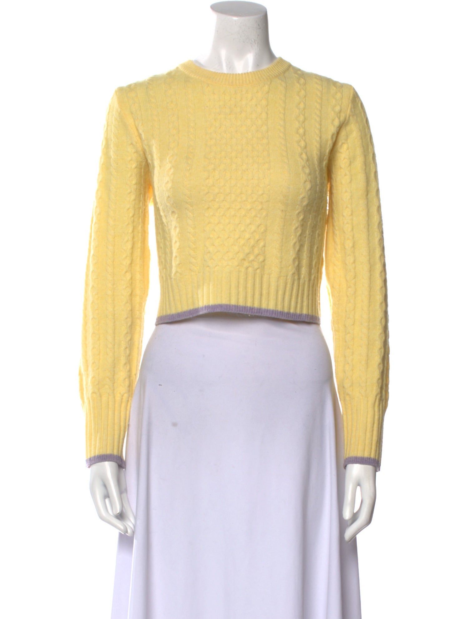 Matthew Bruch Wool Crew Neck Crop Top