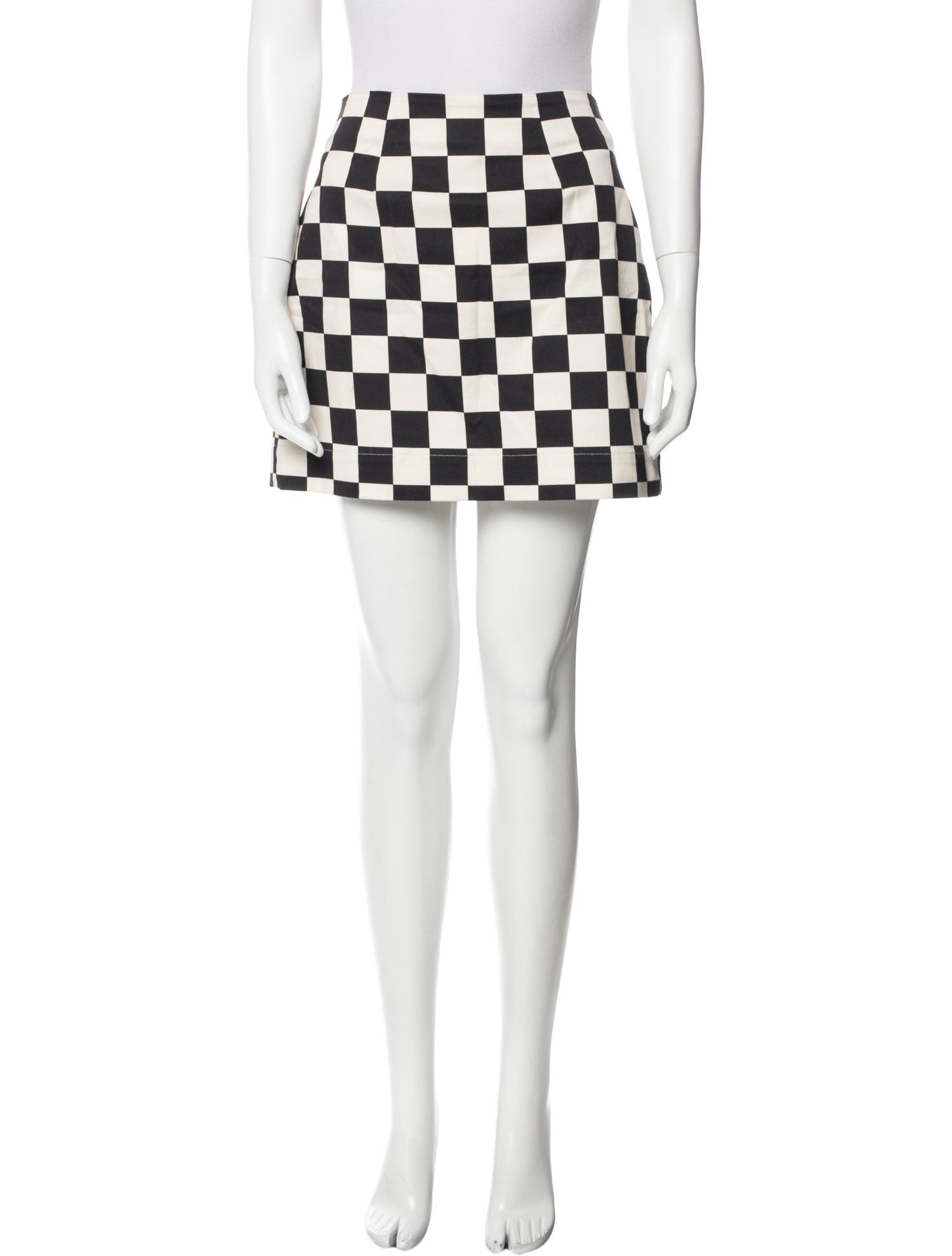 Matthew Bruch Plaid Print Mini Skirt