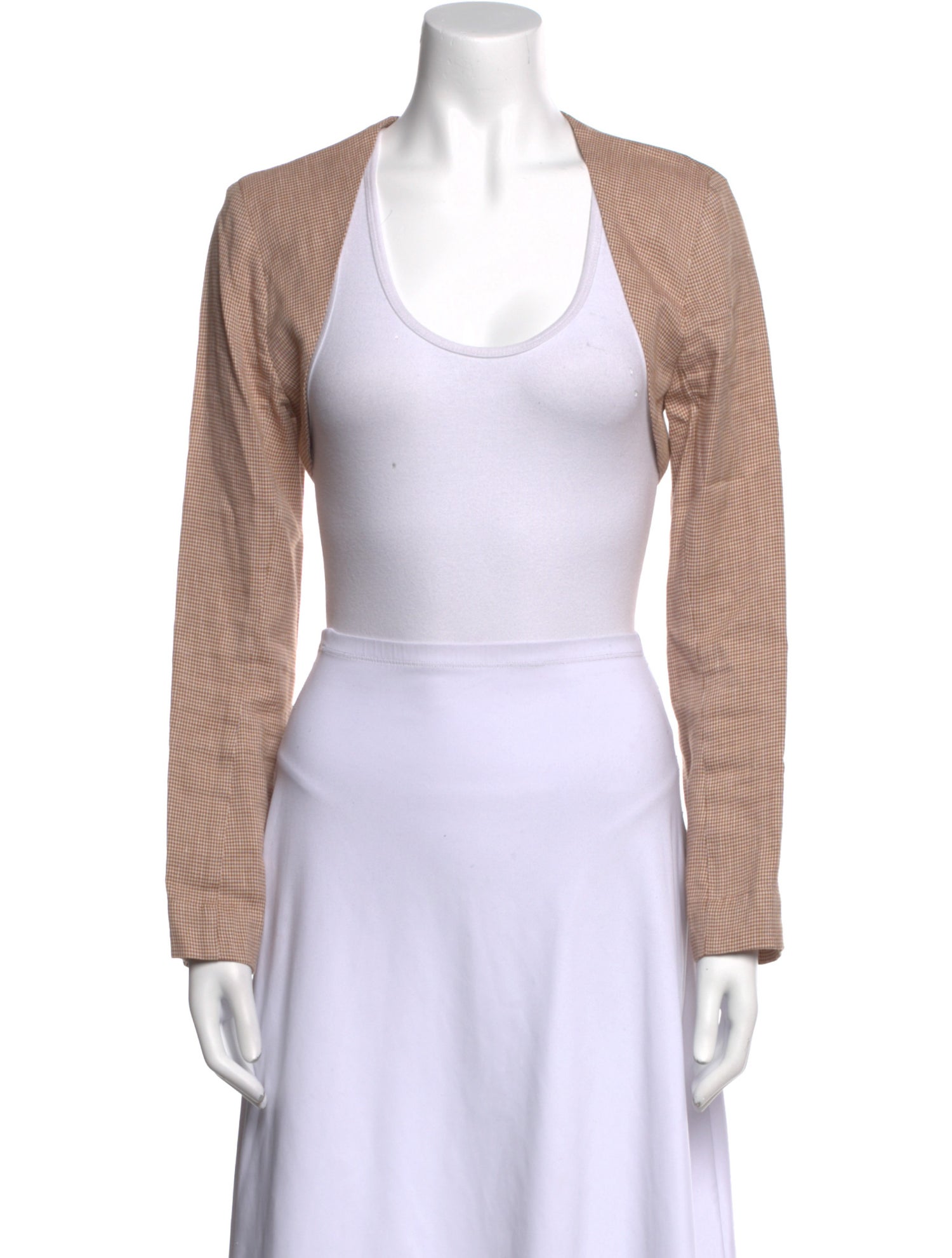 Matthew Bruch Scoop Neck Long Sleeve Crop Top