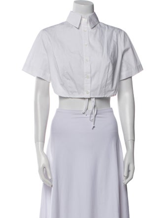 Matthew Bruch Short Sleeve Crop Top