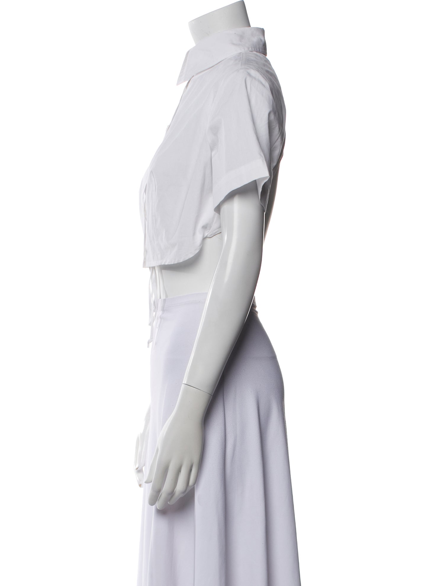 Matthew Bruch Short Sleeve Crop Top