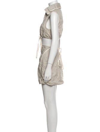 Matthew Bruch Linen Skirt Set