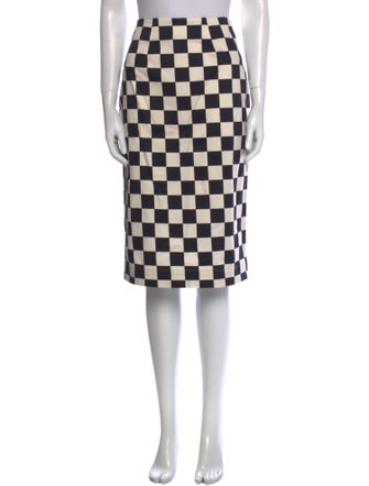 Matthew Bruch Plaid Print Knee-Length Skirt