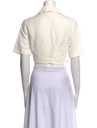 Matthew Bruch Short Sleeve Crop Top