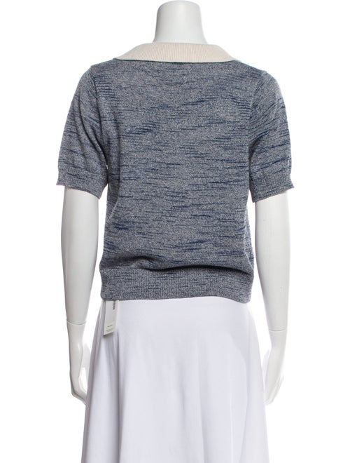 Matthew Bruch Colorblock Pattern V-Neck Sweater