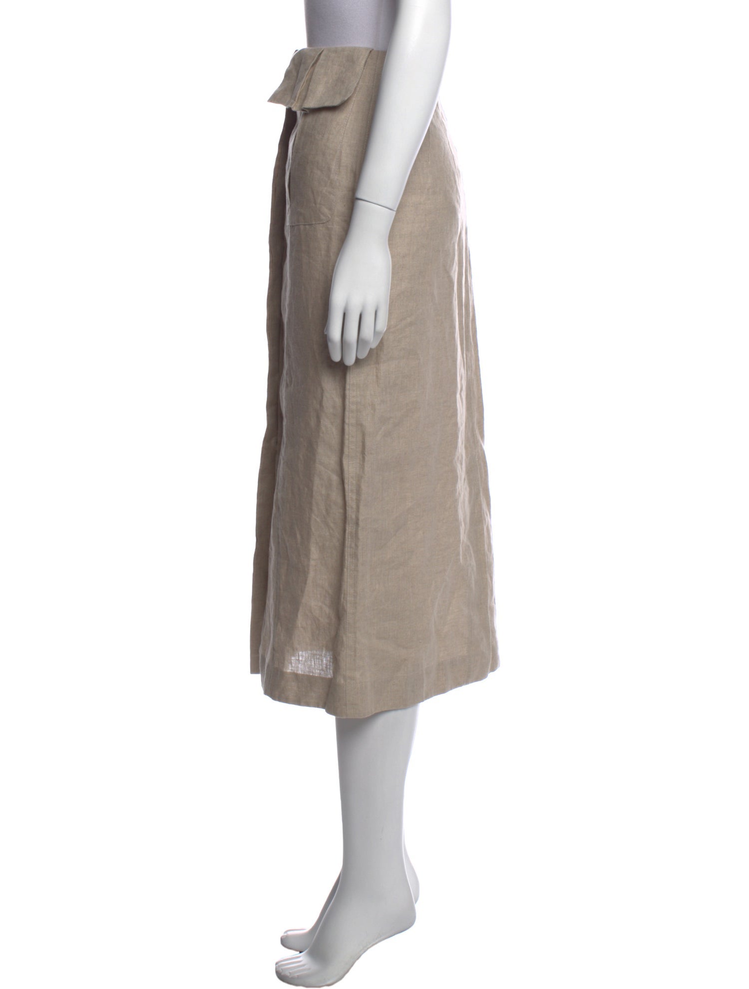 Matthew Bruch Linen Midi Length Skirt w/ Tags