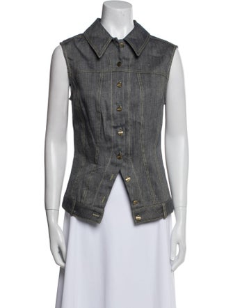 Matthew Bruch Sleeveless Button-Up Top