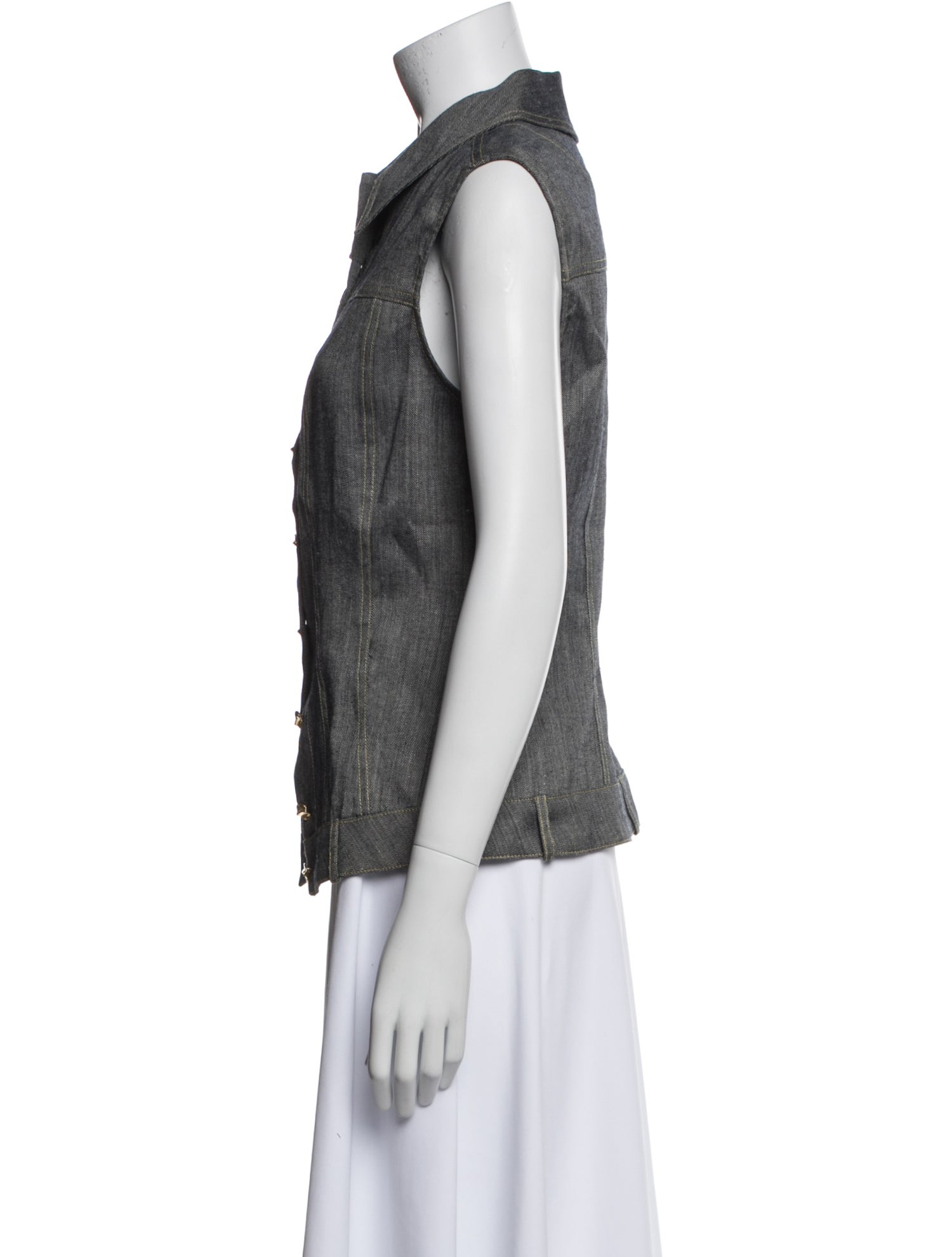 Matthew Bruch Sleeveless Button-Up Top