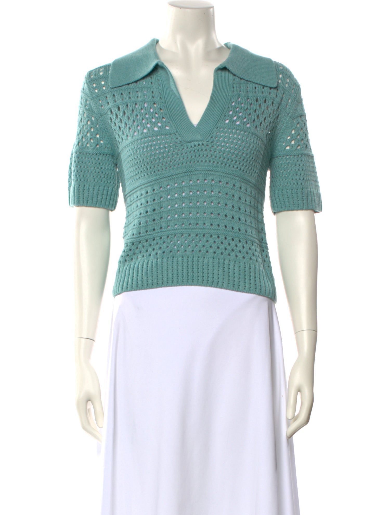 Matthew Bruch V-Neck Short Sleeve Crop Top