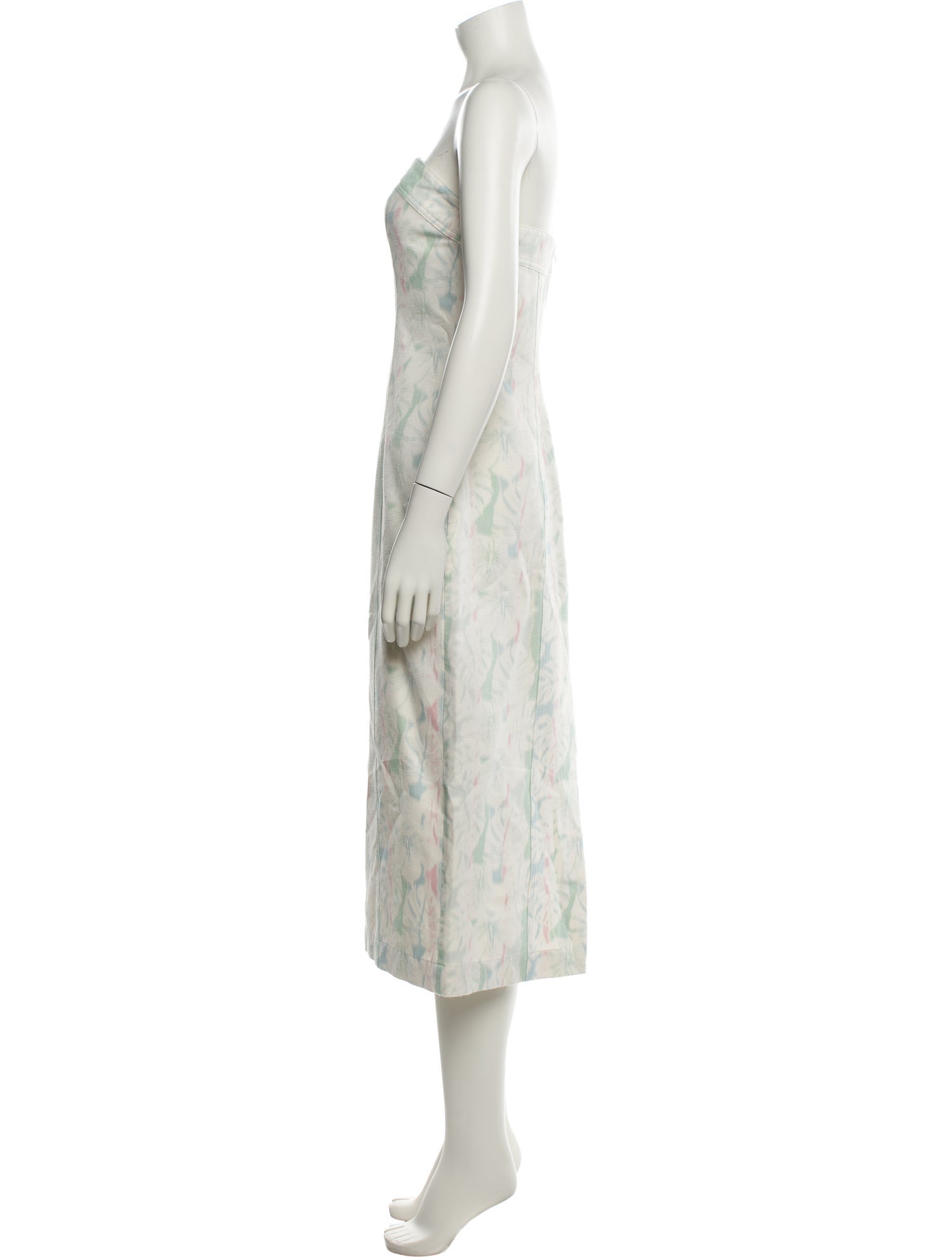 Matthew Bruch Floral Print Midi Length Dress